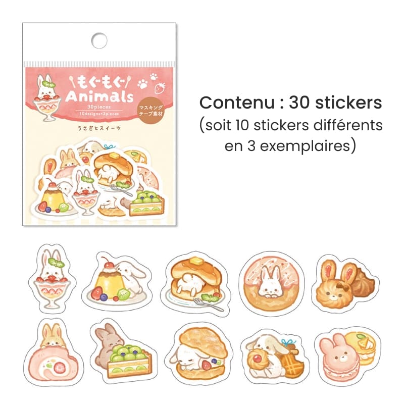 Stickers Flake Kawaii Lapin