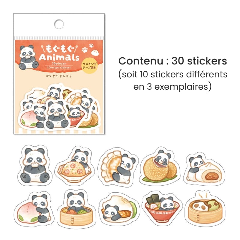 Stickers Flake Kawaii Panda