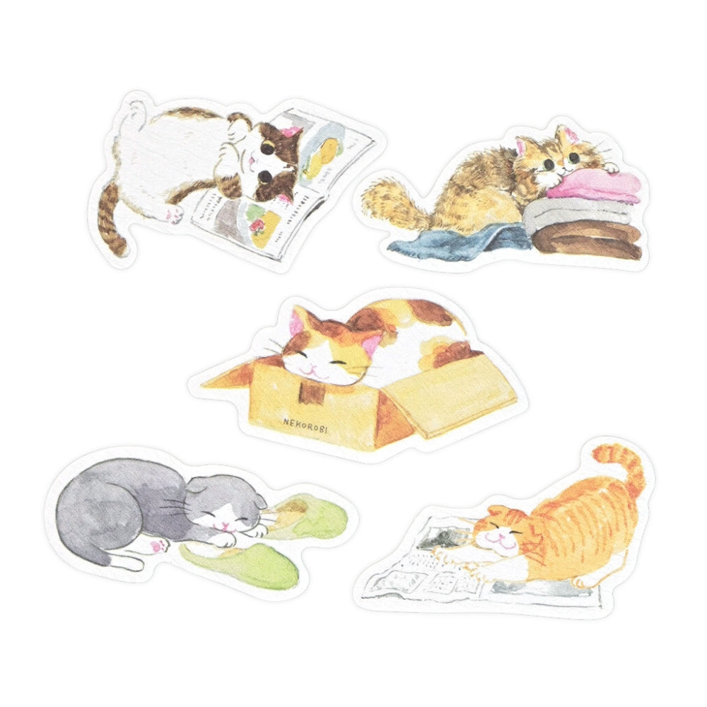 Stickers Japonais Chat Nekorobi