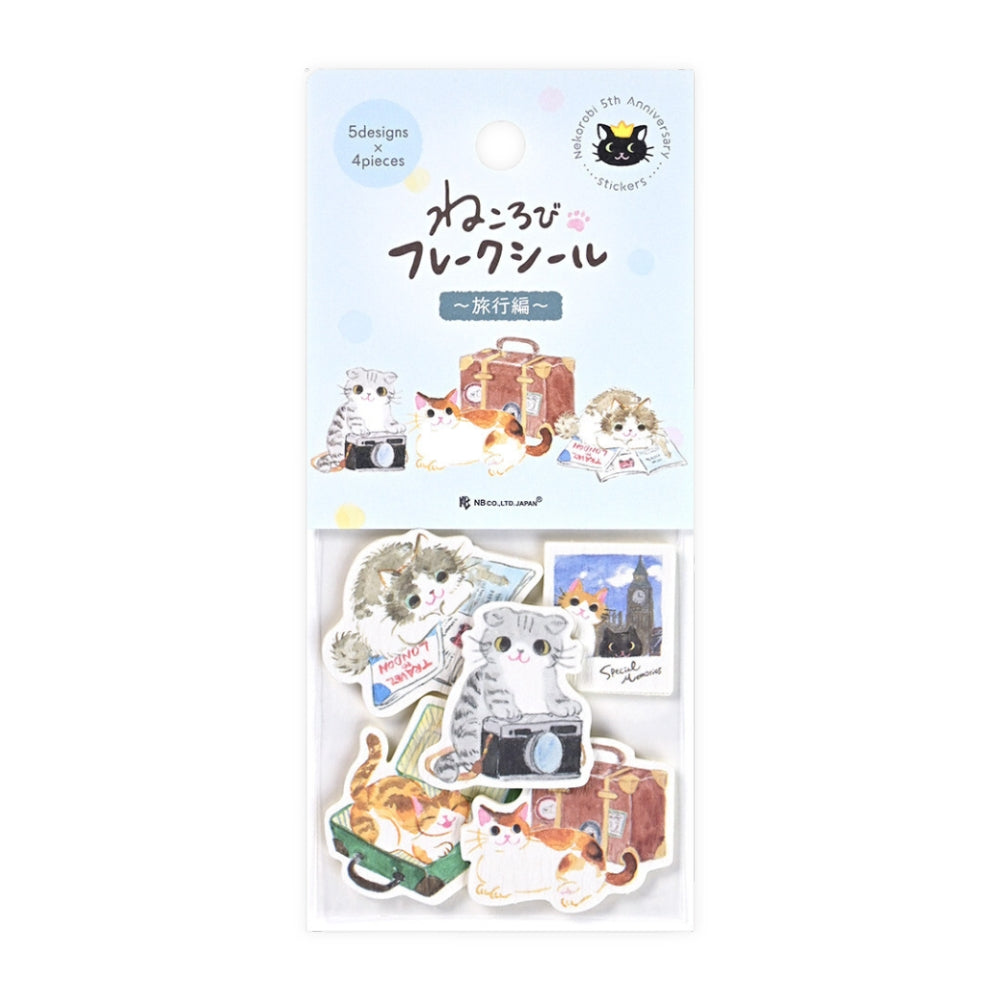 Stickers Japonais Chats en Voyage