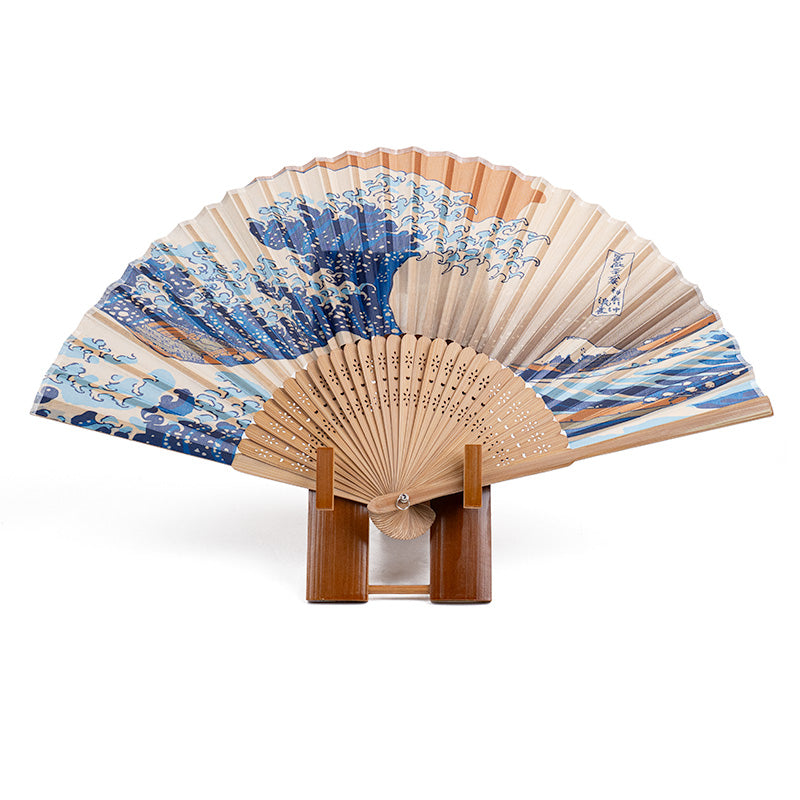 Support Éventail Japonais Pliant en Bambou