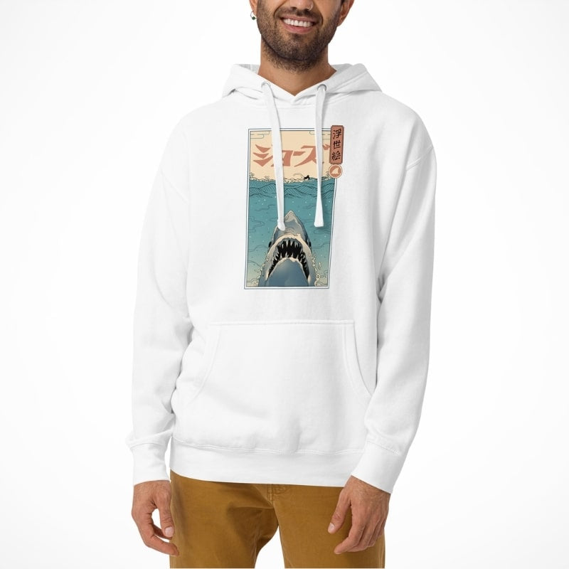 Sweat Japonais Ukiyo-e Attaque de Requin
