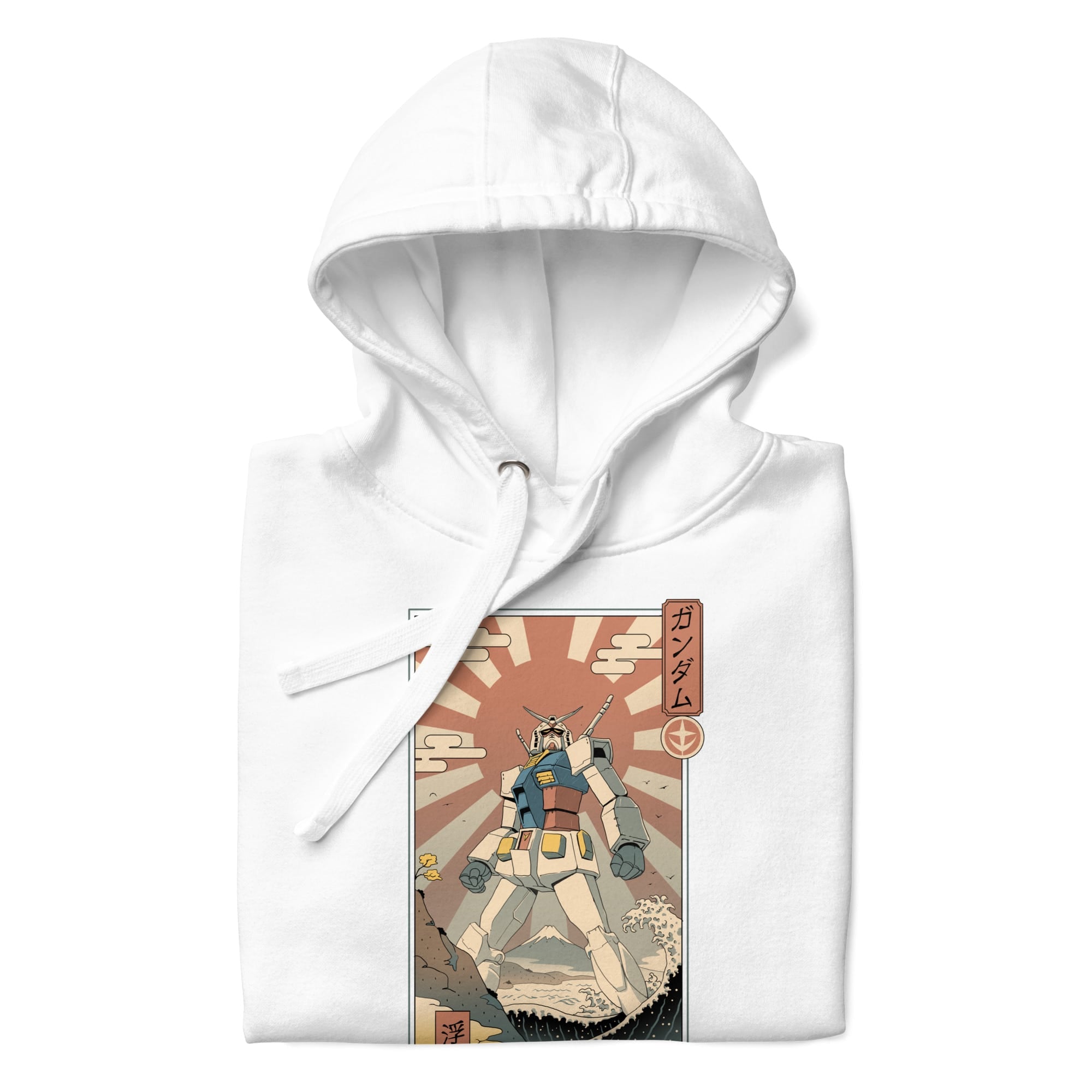 Sweat Japonais Ukiyo-e Mécha & Fuji