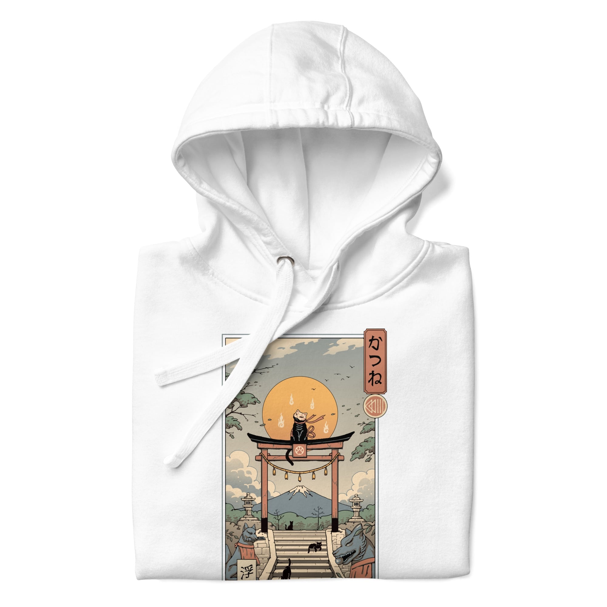 Sweat Japonais Ukiyo-e Neko Inari