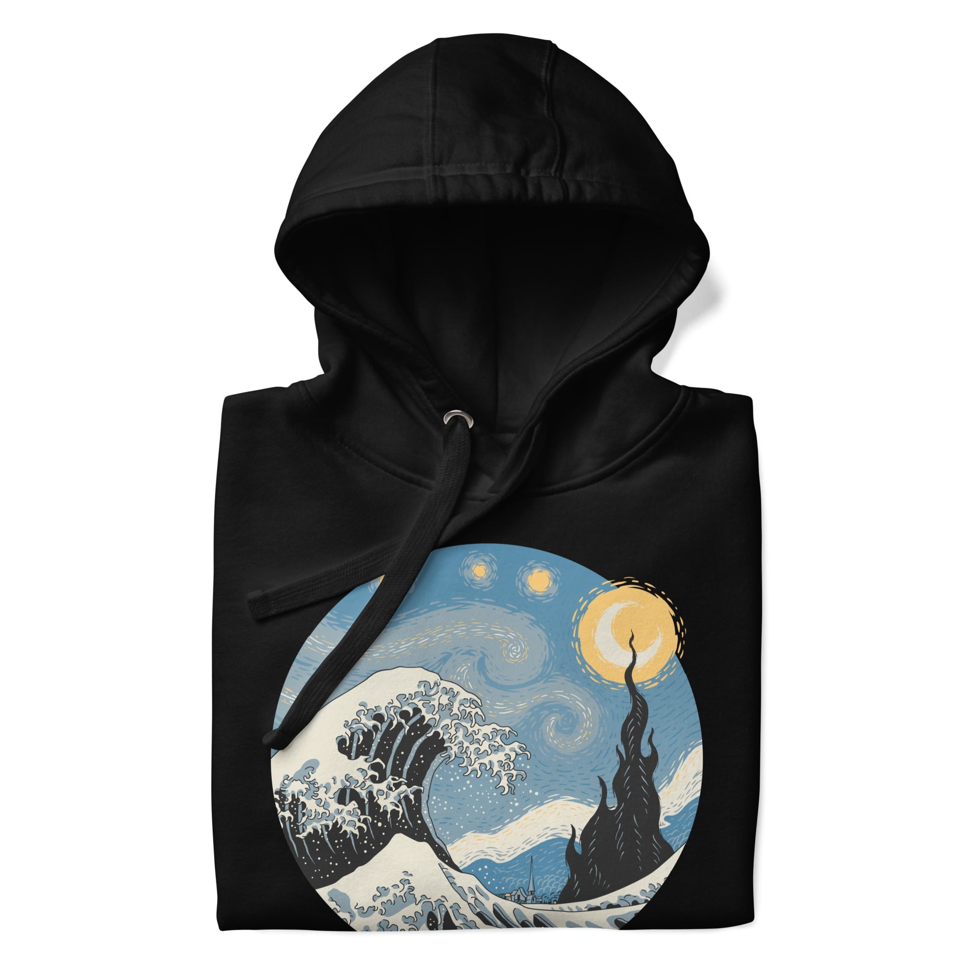 Sweat Japonais Vague & Nuit Étoilée