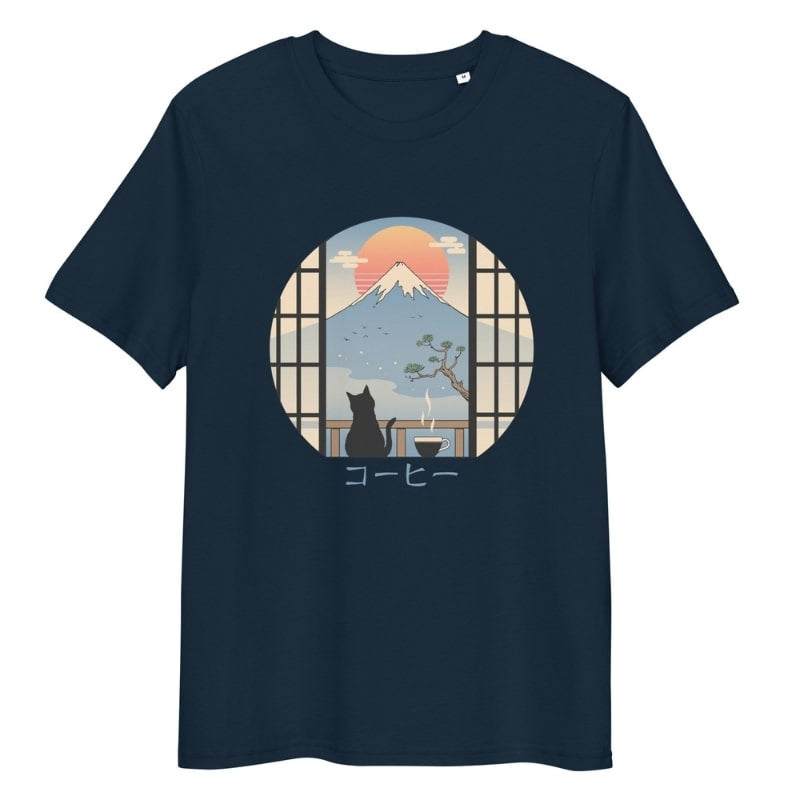 T-shirt Japonais Chat Mont Fuji Univers du Japon