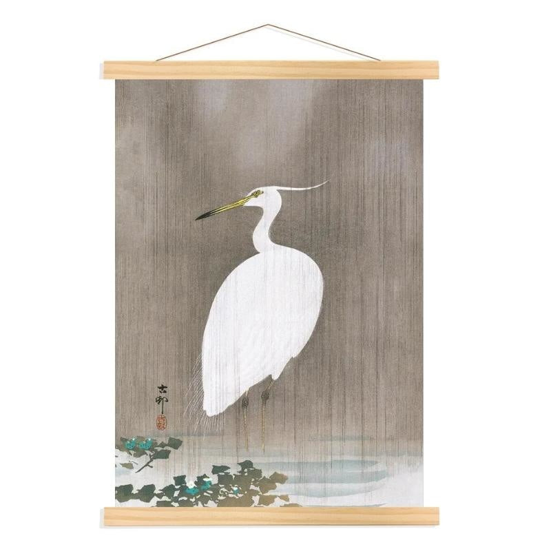 Tableau Japonais Aigrette Blanche