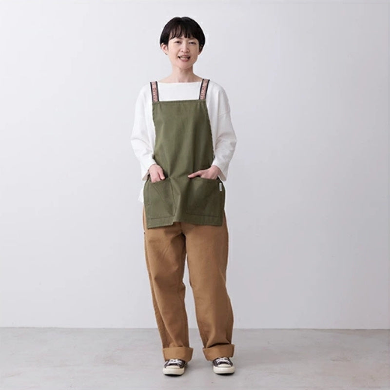 Tablier Japonais Court Kaki