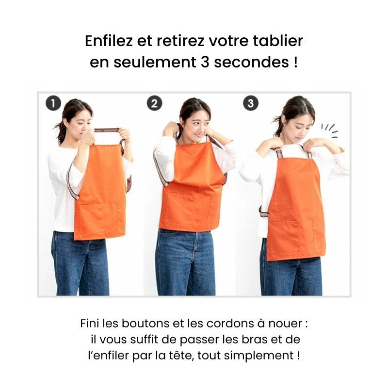 Tablier Japonais Court Kaki