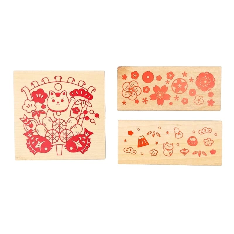 Tampon en Bois Fleurs du Japon