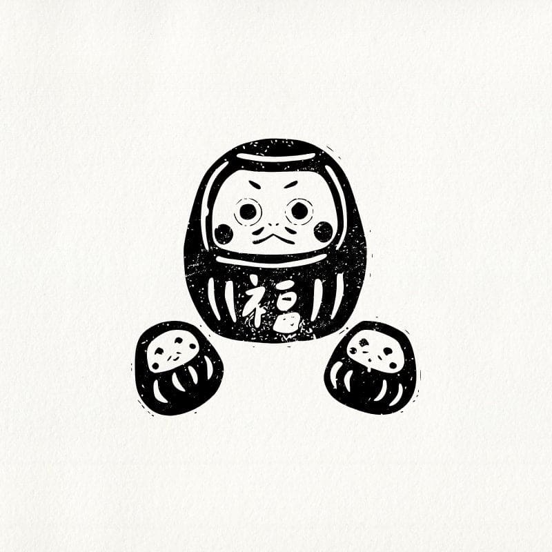 Tampon Japonais Daruma by Tomikohan