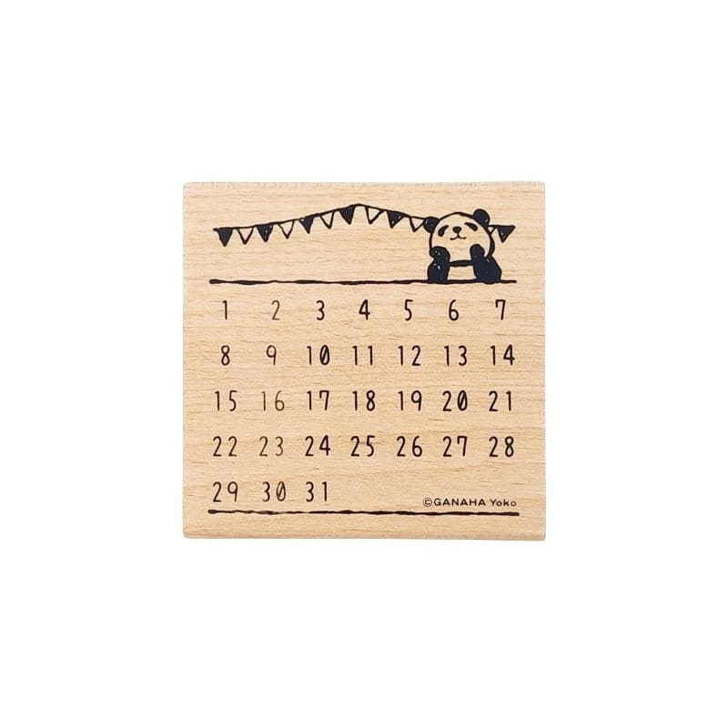 Tampon Japonais Panda Calendrier