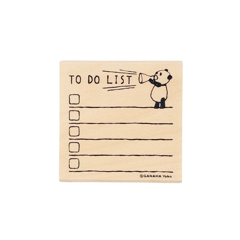 Tampon Japonais Panda To Do List