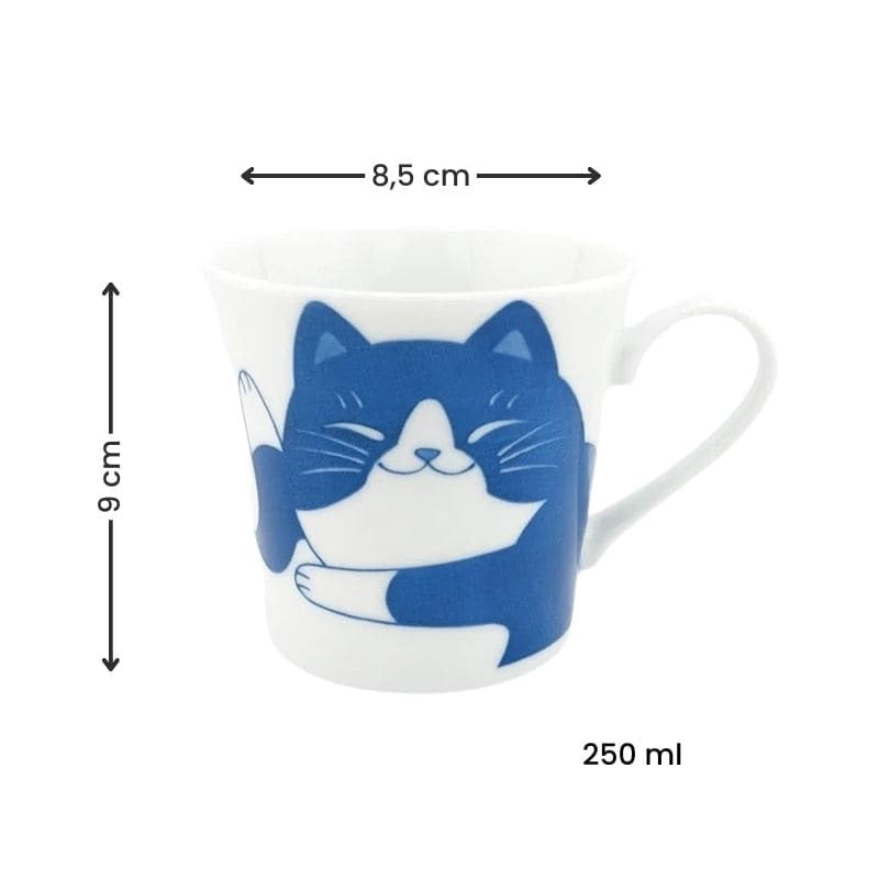 Tasse Japonaise Chat Bleu