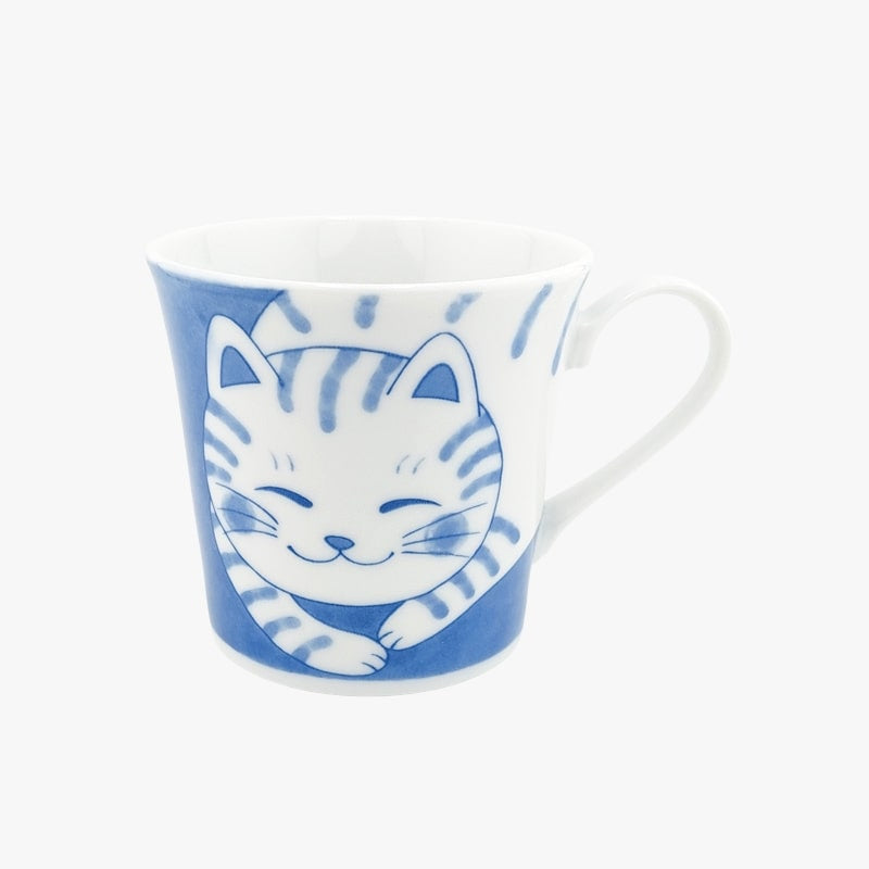 Tasse Japonaise Neko Bleu