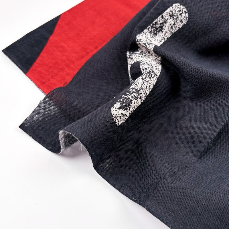 Tenugui Japonais Fuji Rouge