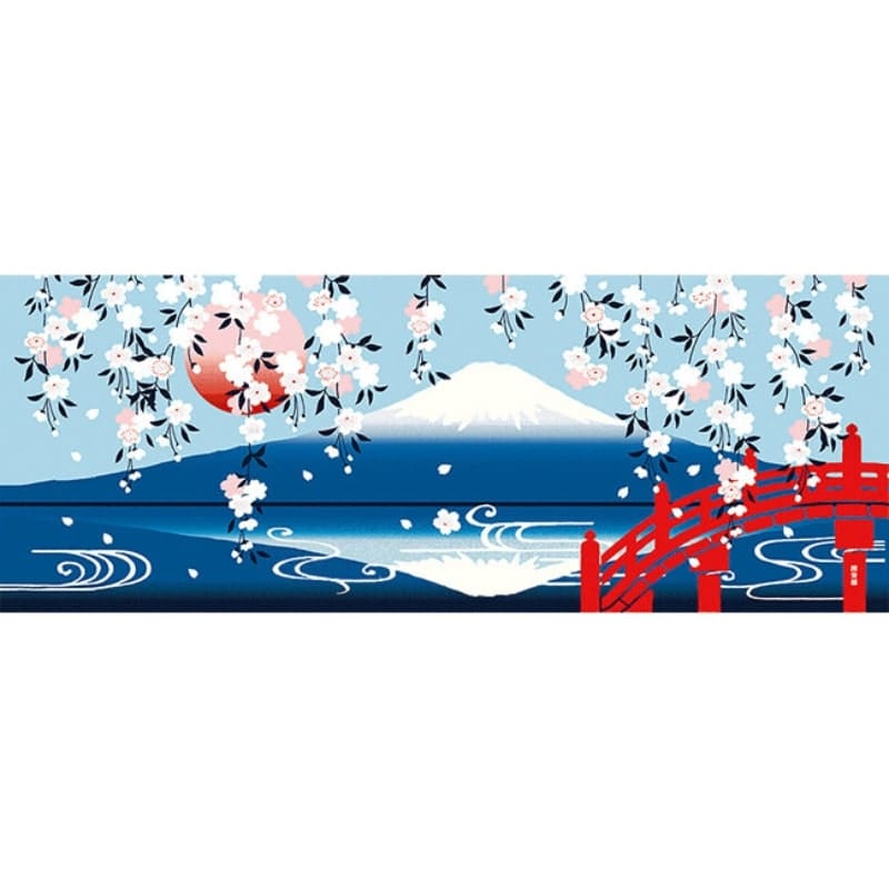 Tenugui Japonais Fuji Sakura
