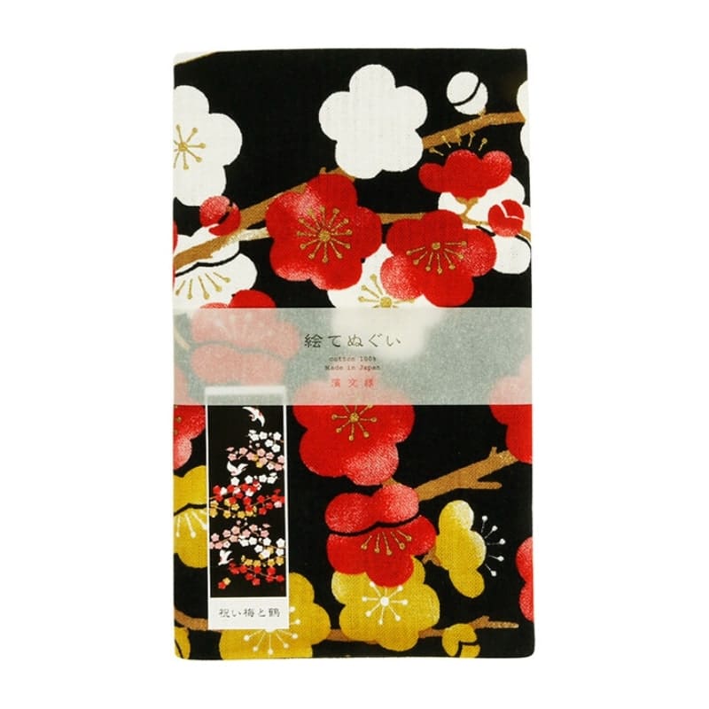Tenugui Japonais Ume to Tsuru