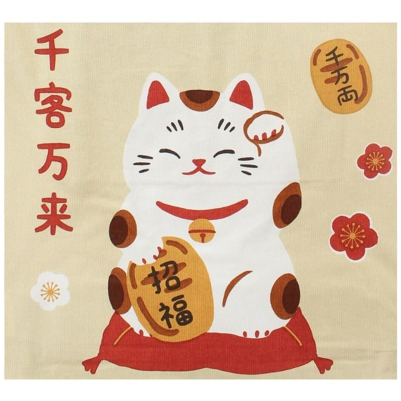 Tote Bag Beige Fuku Maneki Neko