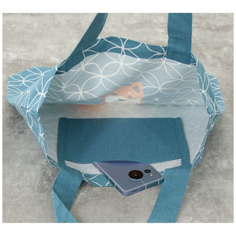 Tote Bag Bleu Shiba Shippo