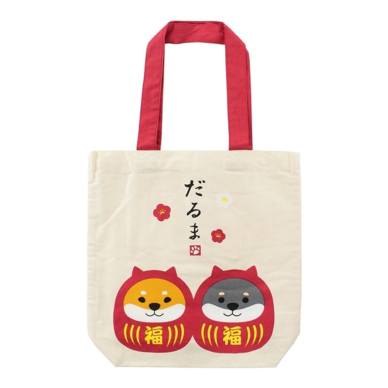 Tote Bag Ivoire Shiba Daruma