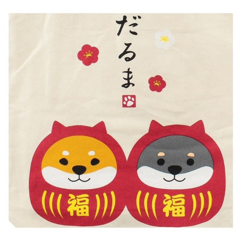 Tote Bag Ivoire Shiba Daruma