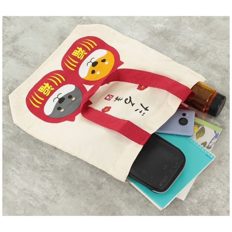 Tote Bag Ivoire Shiba Daruma