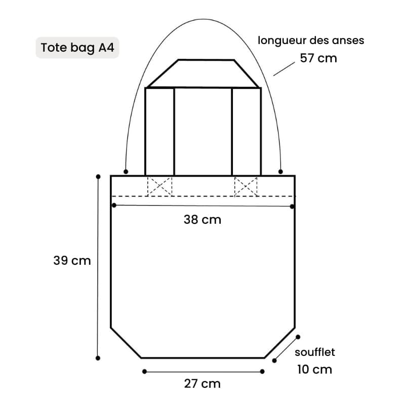 Tote Bag Ivoire Shiba Daruma
