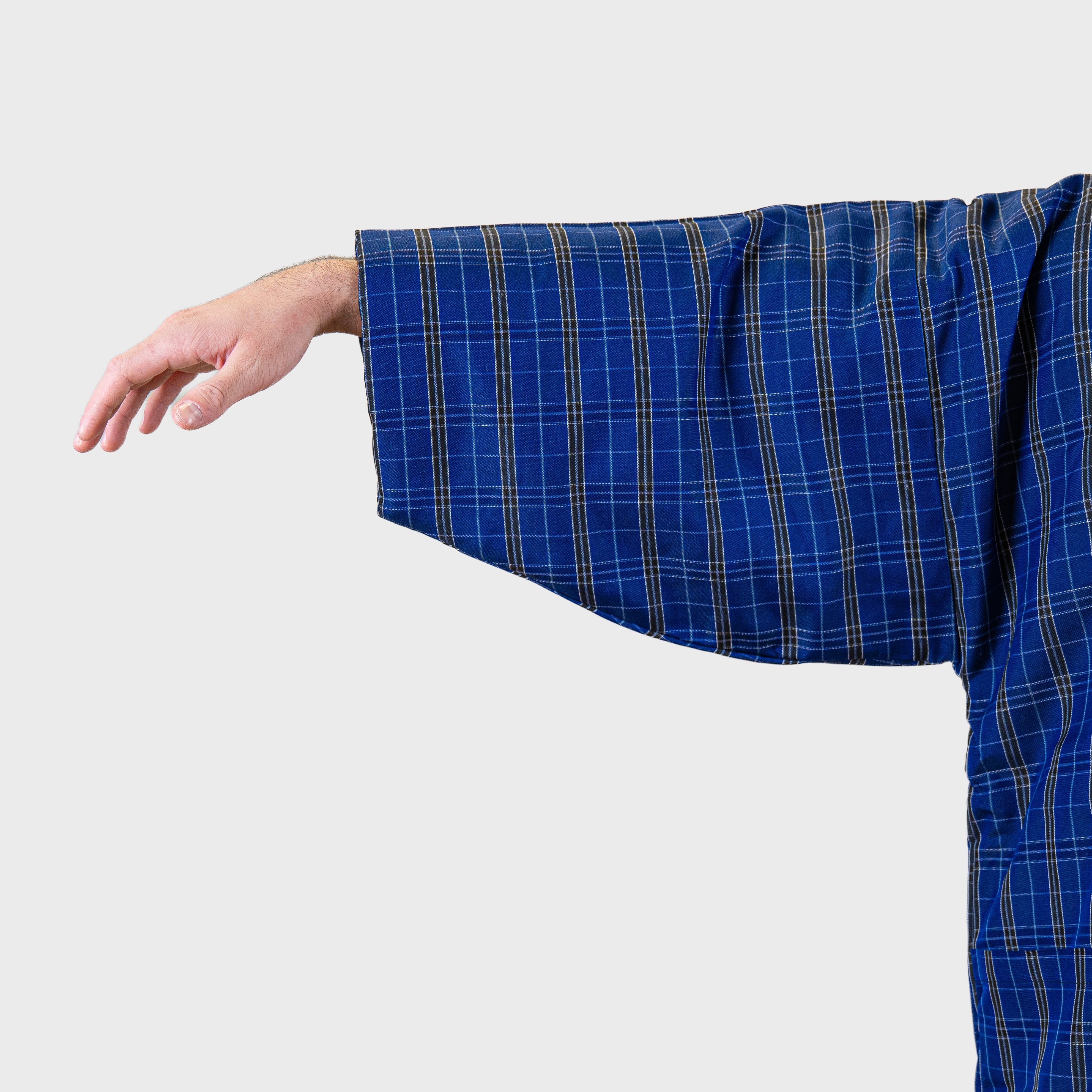 Veste Hanten Homme Bleue à Carreaux Kōshi