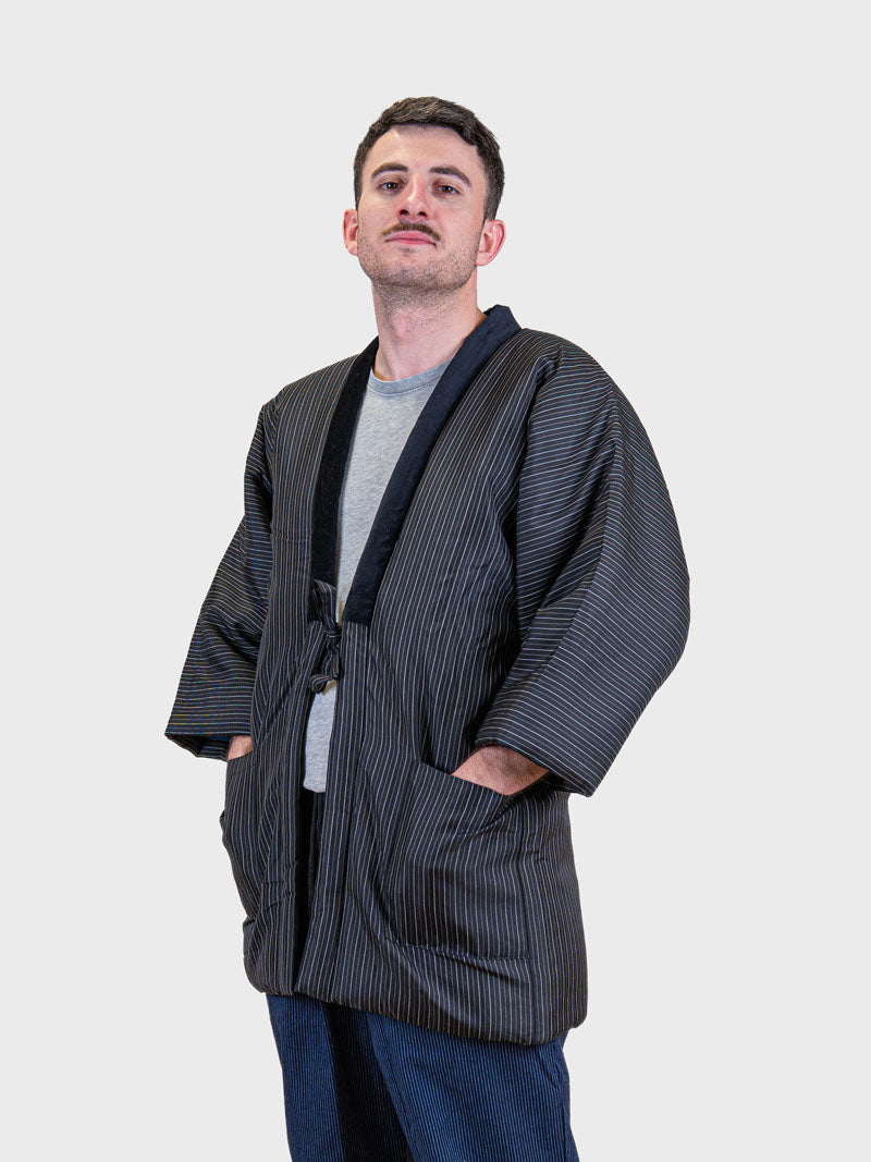 Veste Hanten Homme Noire à Rayures Tatejima