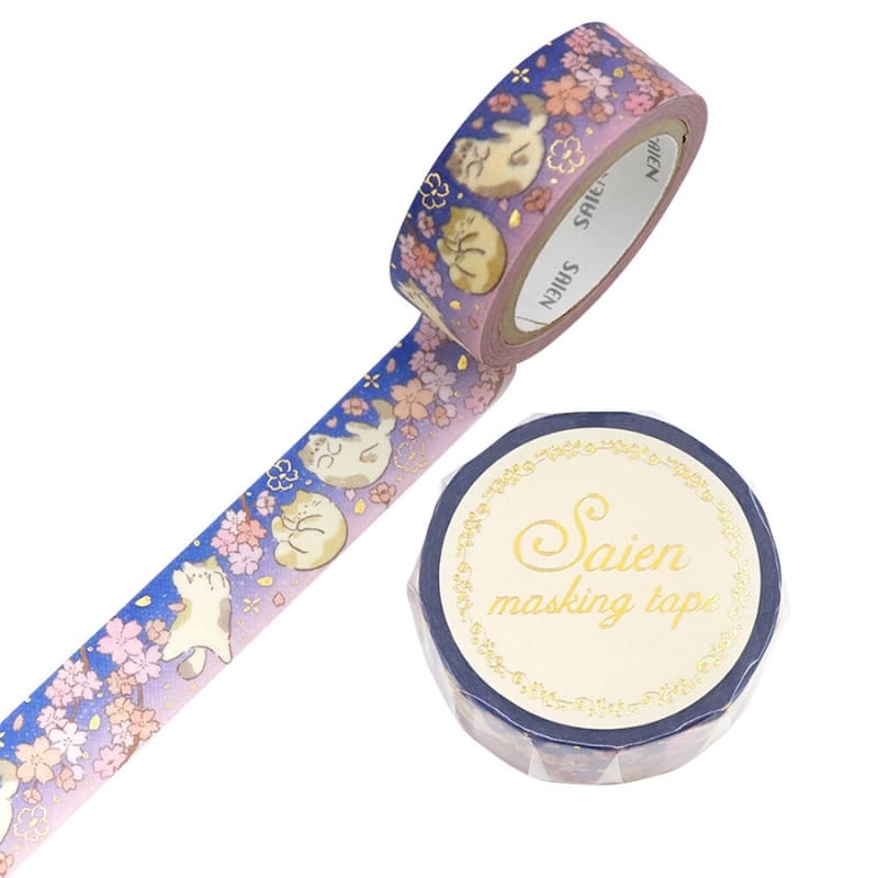 Washi Tape Japonais Chat Sakura