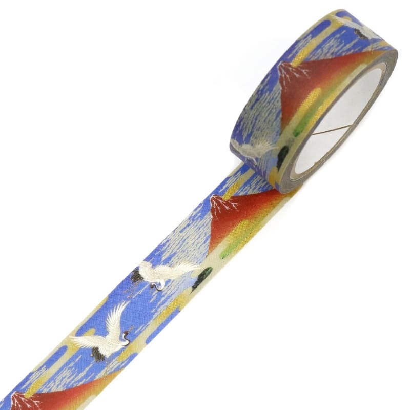 Washi Tape Japonais Fuji Rouge et Grue