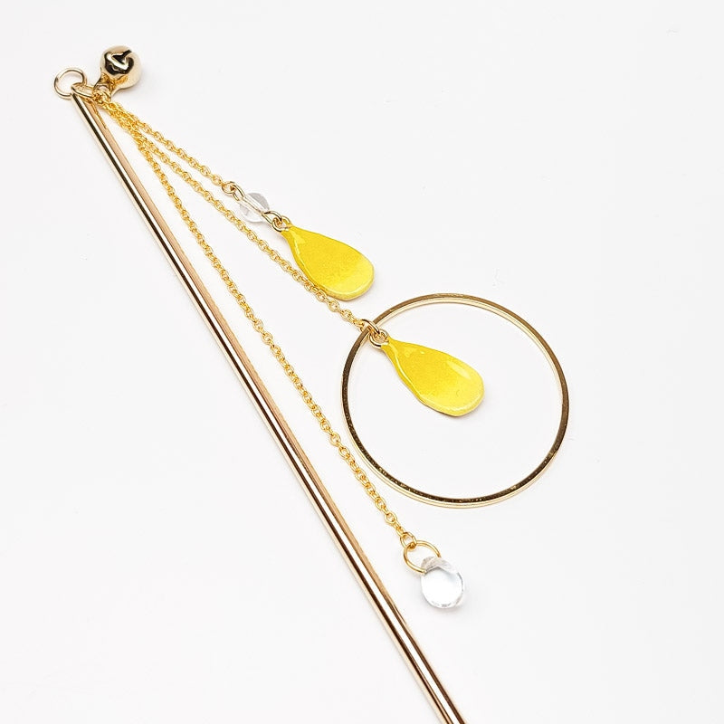 Kanzashi Pétales Jaunes
