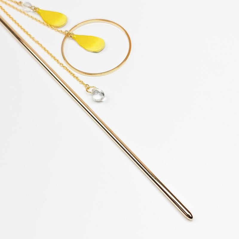 Kanzashi Pétales Jaunes