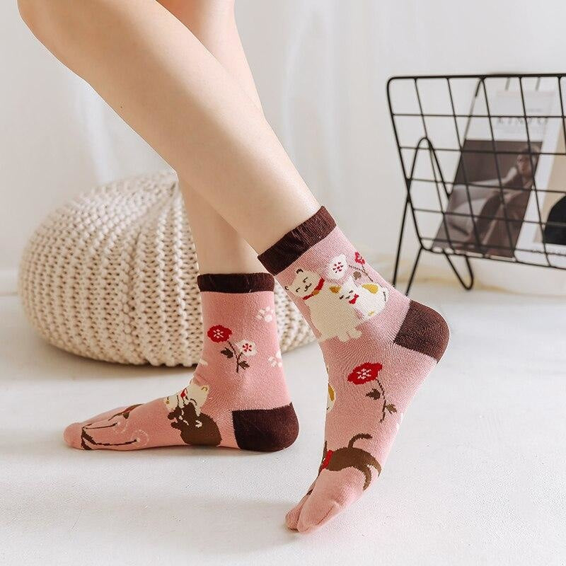 5 Paires Tabi Kawaii - 5 Paires