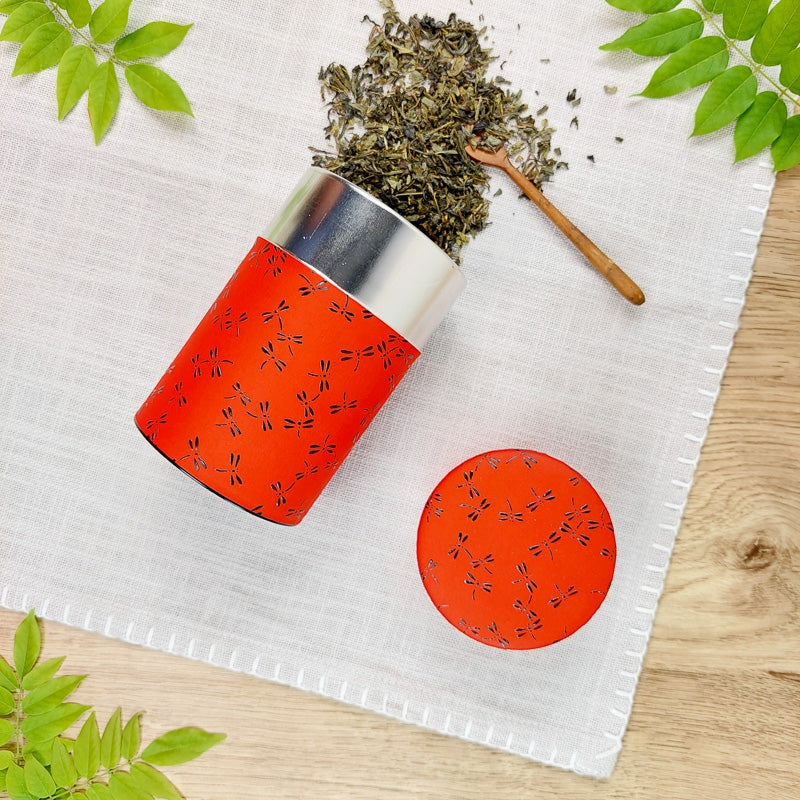 Boîte à Thé Vrac Libellule Rouge