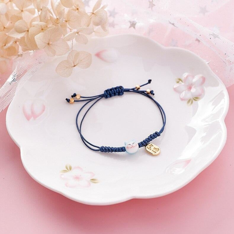Bracelet Maneki Neko - Koban - Bleu