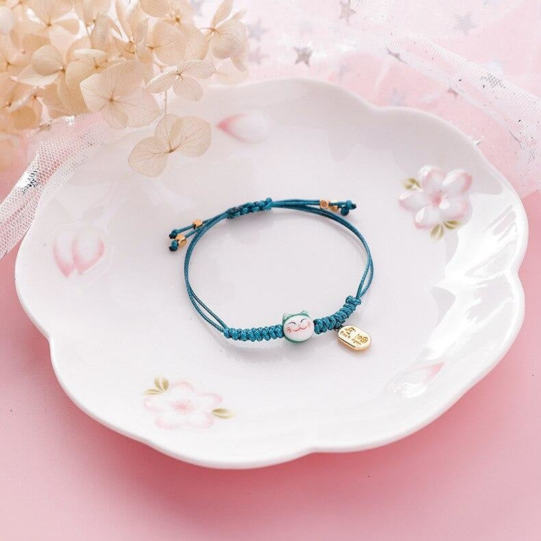 Bracelet Maneki Neko - Koban - Turquoise