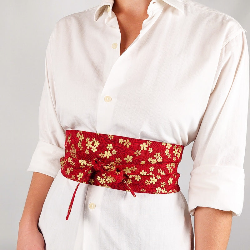 Ceinture Obi Rouge Sakura