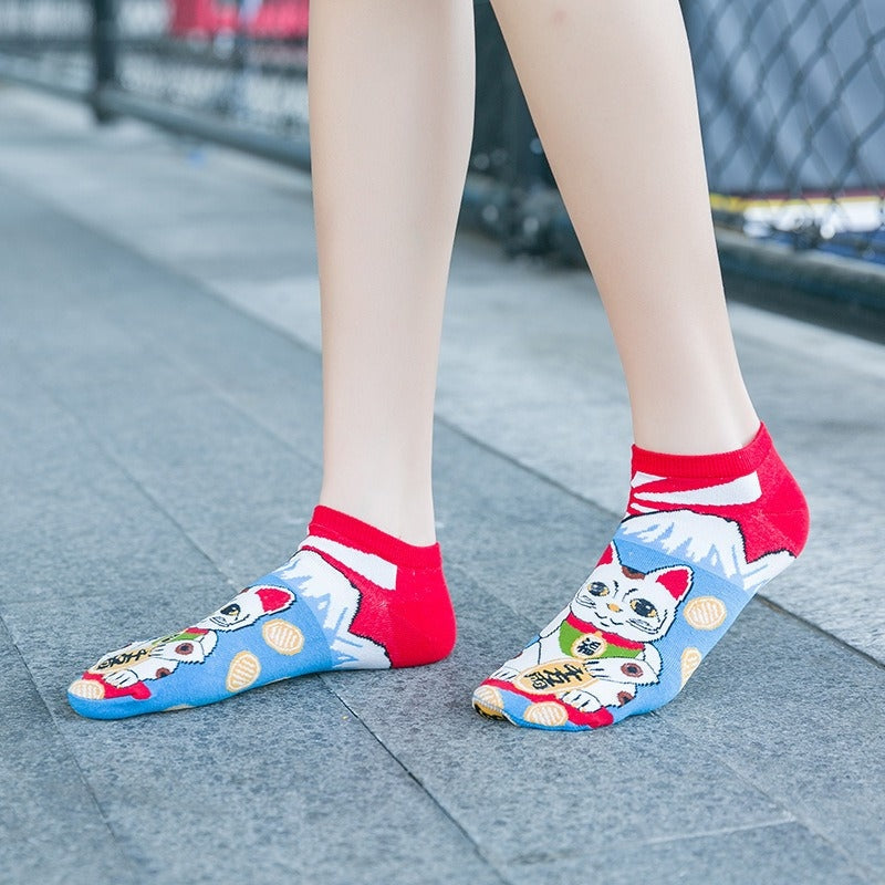 Chaussettes Motif Japonais Maneki Neko - 35 - 39