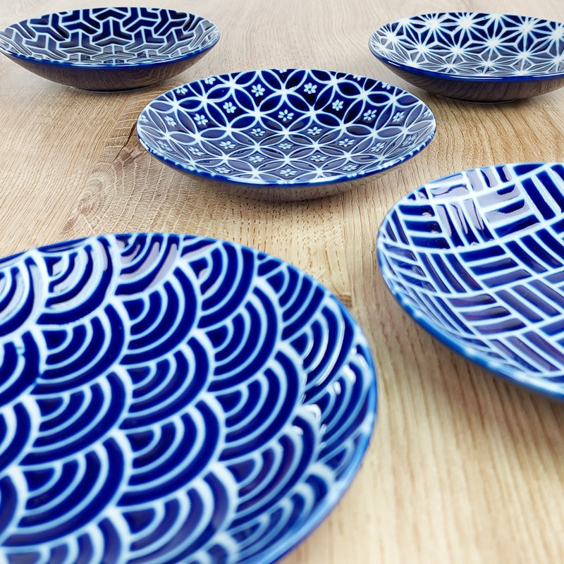 Coffret 5 Assiettes Japonaises Rondes