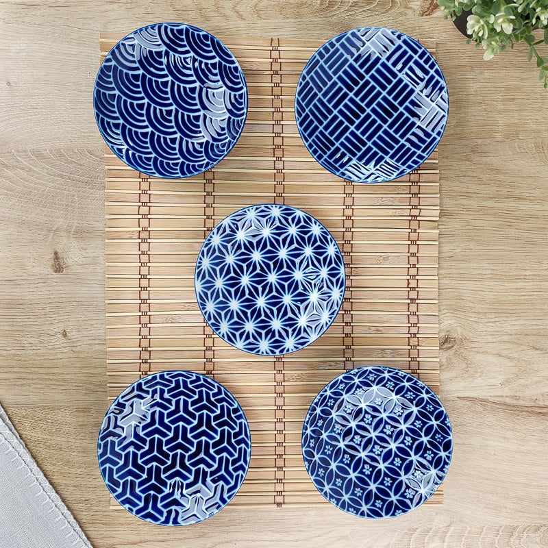 Coffret 5 Assiettes Japonaises Rondes