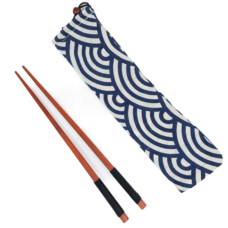 Étui Baguettes Japonaises Seigaiha