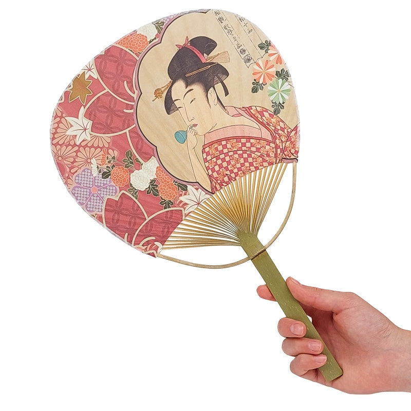 Éventail Uchiwa Geisha