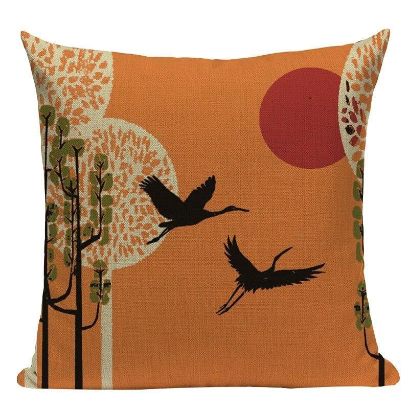 Housse de Coussin Japonais - Tsuru - 45 x 45cm