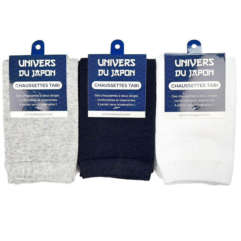 Lot 3 Paires Chaussettes Japonaises Tabi - 3 Paires • Taille unique (37-44)