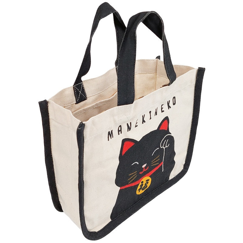 Lunch Bag Maneki Neko Noir