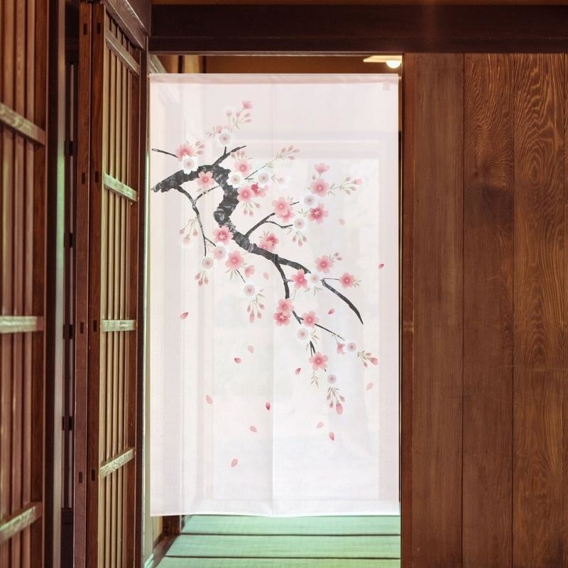 Noren Japonais Fleur Cerisier