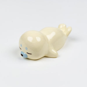 Lot De 6 Repose-baguettes En Céramique - Forme Fleur De Cerisier Japonais - Pour Baguettes, Couverts - Accessoire Déco De Table 4,2x2,5 Cm