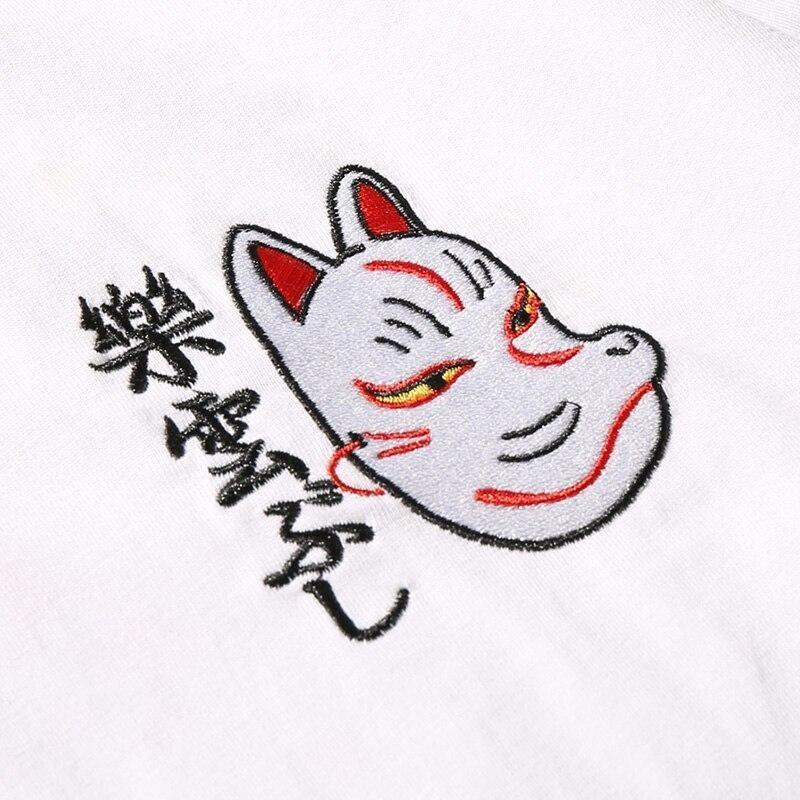 T-shirt Imprimé Japonais Samouraï Cat - Unisexe